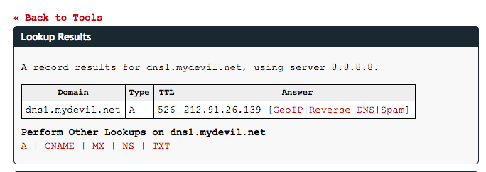 DNS server IP address